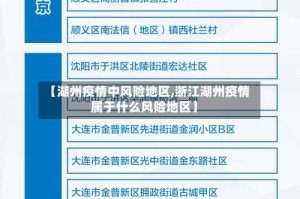 【湖州疫情中风险地区,浙江湖州疫情属于什么风险地区】
