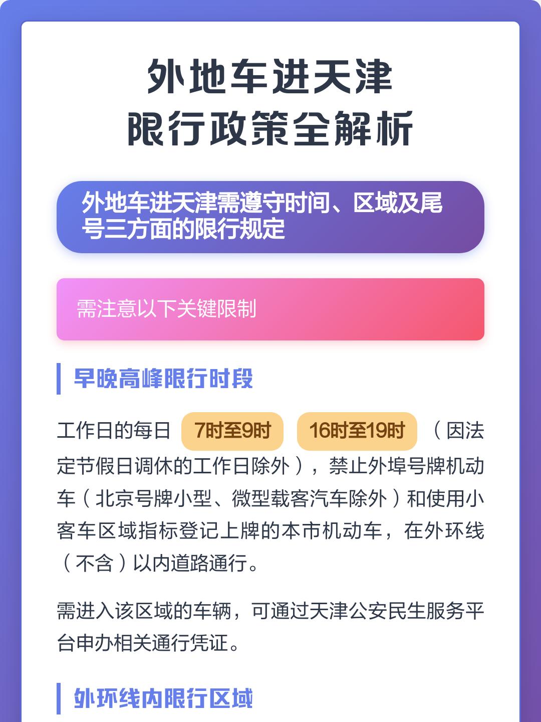 天津限行〃天津限行尾号-第1张图片