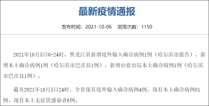 黑龙江新增本土确诊45例,黑龙江新增本土确诊病例5例行程-第2张图片